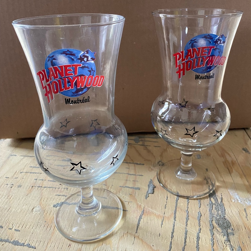 Planet Hollywood Cocktail Glasses